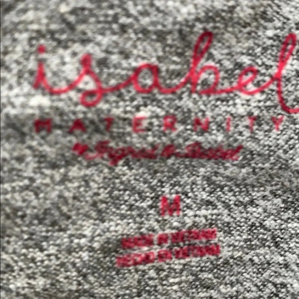 Isabel Maternity Top Gray Ruffle Short Sleeve NWT - Picture 5 of 8